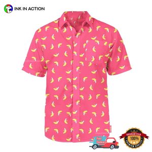 Banana Lover Pink Hawaiian T-shirt