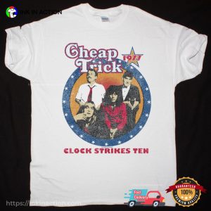 Cheap Trick Clock Strikes Ten Vintage Rock Band T shirt 3