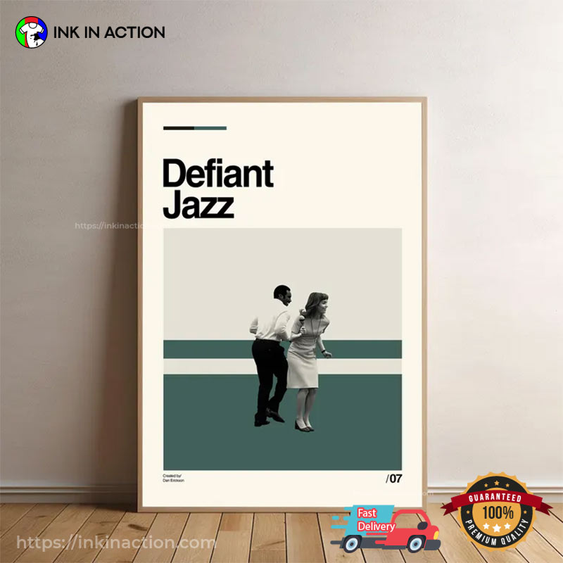 Defiant Jazz Severance Retro Poster Defiant Jazz Severance Retro Poster