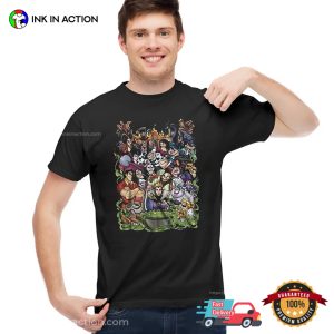 Disney Villains Group Collage Cartoon T shirt 3
