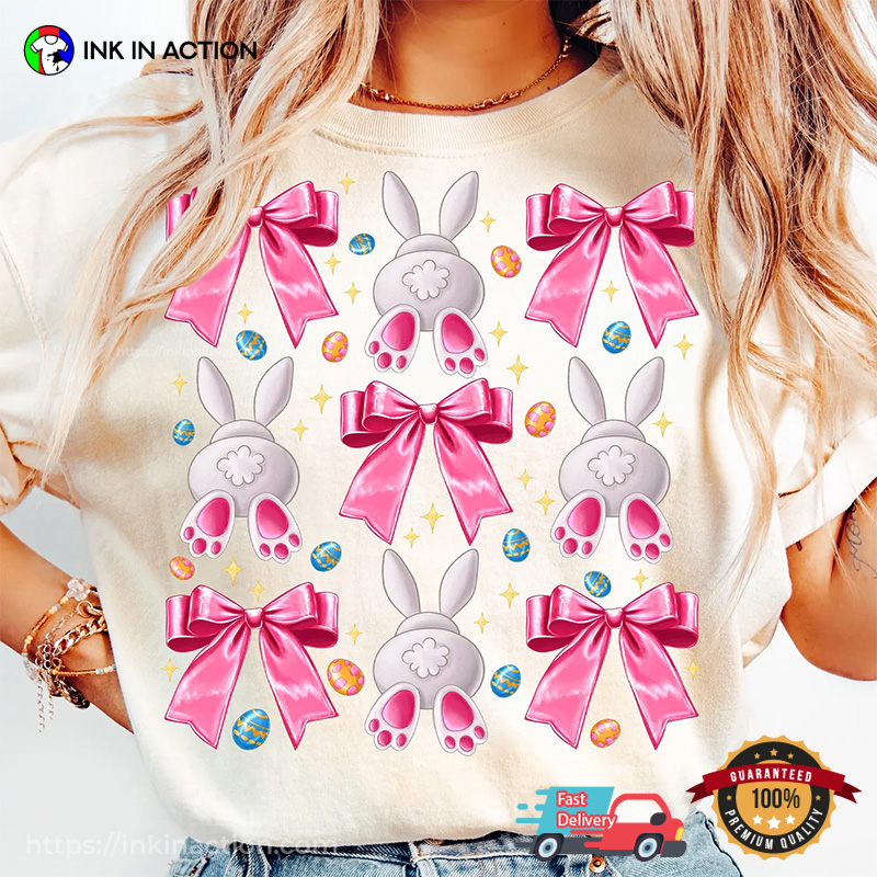 Easter Bunny Butts Coquette Bow Funny T-shirt Easter Bunny Butts Coquette Bow Funny T-shirt