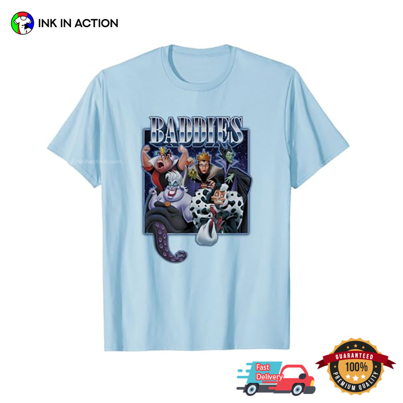 Epic Disney Villains Baddies Team Graphic T-shirt Epic Disney Villains Baddies Team Graphic T-shirt
