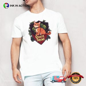 Fourth Wing Quest Squad Mascot Broccoli The Cat T shirt 2