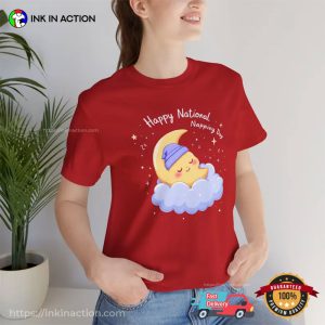 Happy National Napping Day Cozy Moon T-shirt
