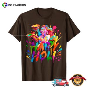 India Girl Happy Holi hindu color festival T shirt 4