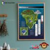 Jurassic World Camp Isla Nublar Map Wall Art