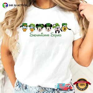 Mickey and Friends Shenanigans Squad Disney St. Patrick’s Day Comfort Colors T shirt 2