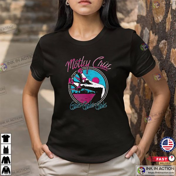 Motley Crue Girls Girls Girls Song Vintage Tee