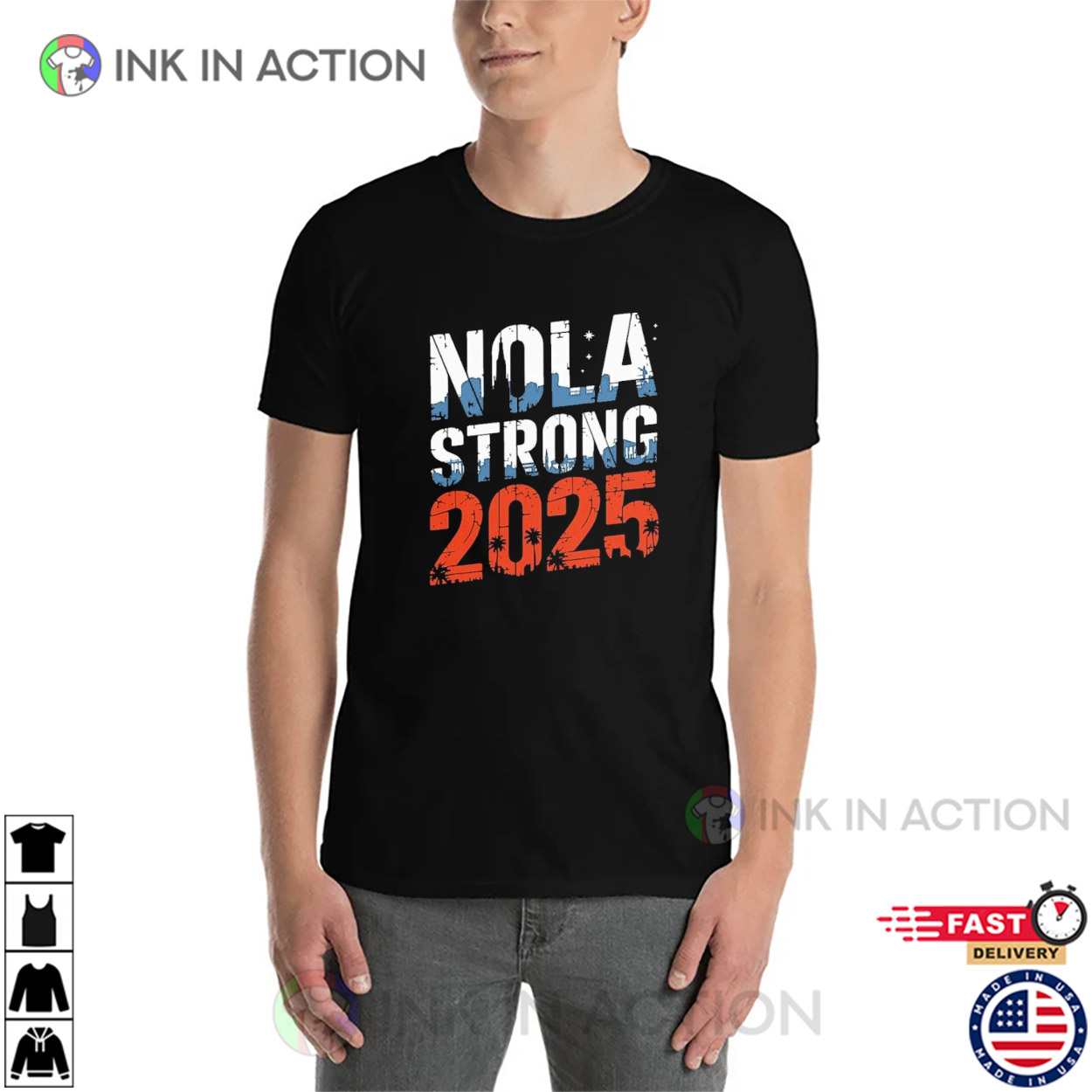 NOLA Strong 2025 Never Forget New Orleans T-Shirt NOLA Strong 2025 Never Forget New Orleans T-Shirt