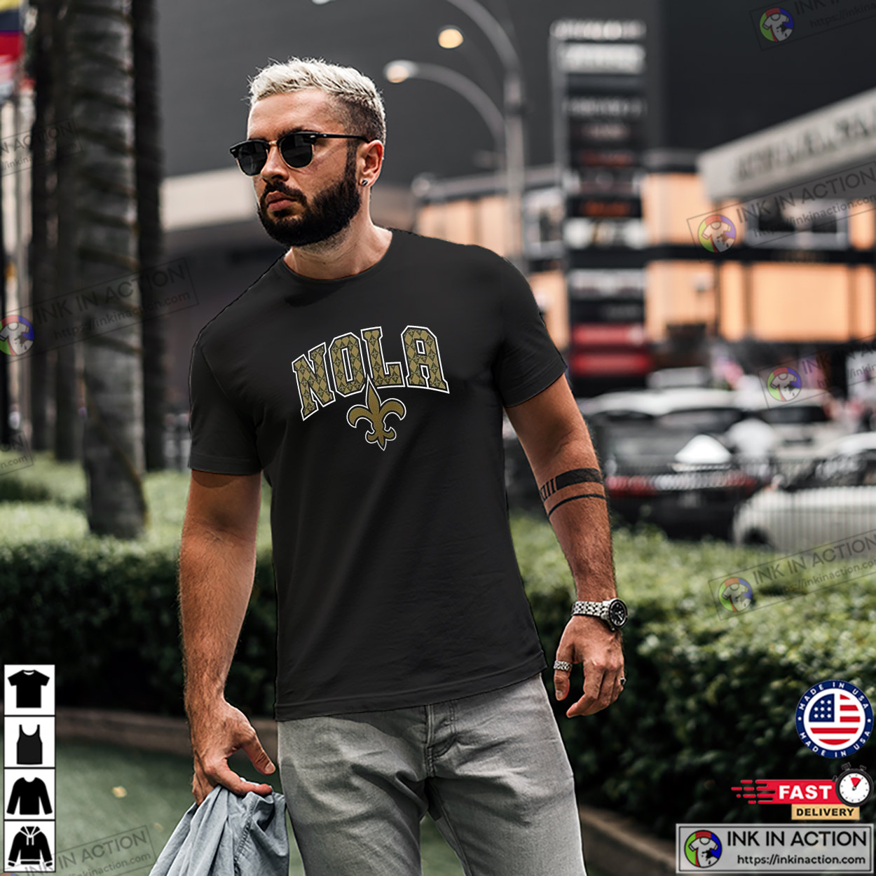 New Orleans Saints Hometown NOLA Heart T-shirt New Orleans Saints Hometown NOLA Heart T-shirt