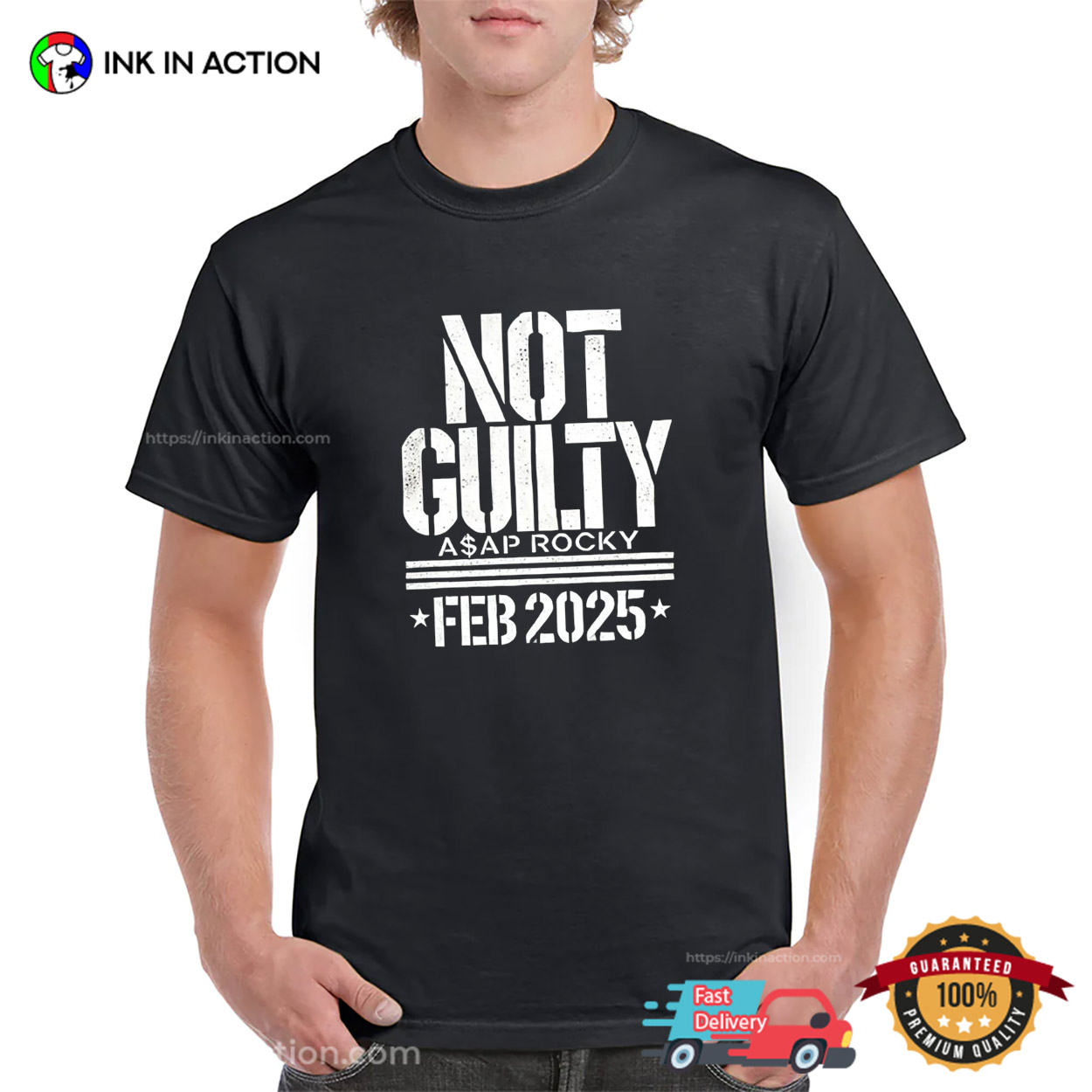 Not Guilty ASAP Rocky Vintage Hip Hop T-shirt Not Guilty ASAP Rocky Vintage Hip Hop T-shirt
