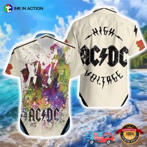 Paint ACDC High Voltage Album Concert Hawaiian Shirt