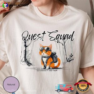 Quest Squad Broccoli The Cat Comfort Colors T shirt 3