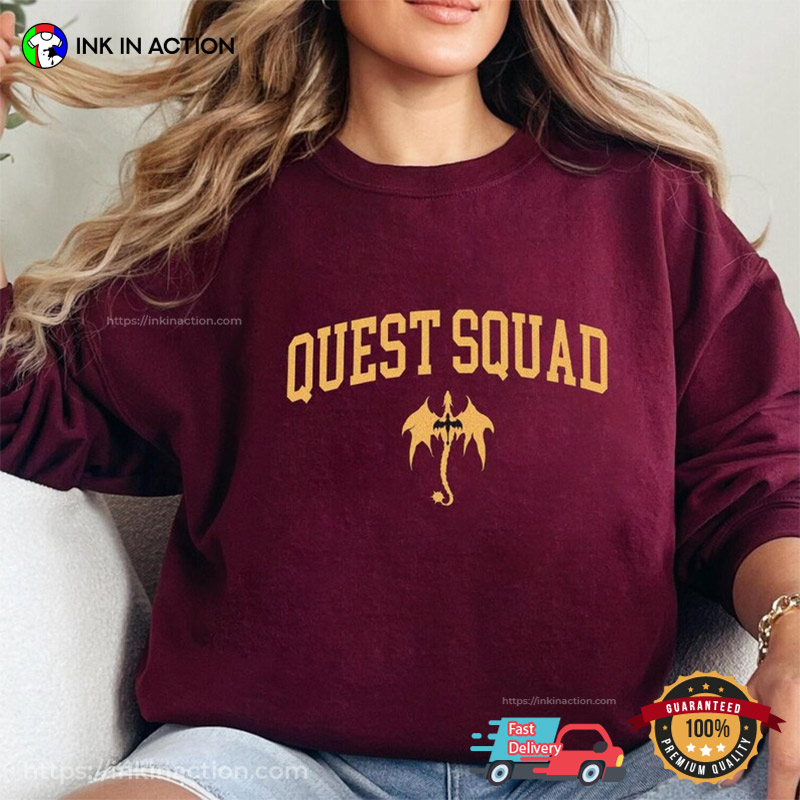 Quest Squad Fantasy Basgiath War College T-shirt Quest Squad Fantasy Basgiath War College T-shirt