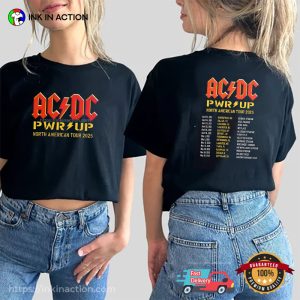 Rock Band ACDC Pwr Up North America Tour 2025 2-sided T-shirt