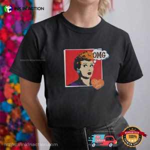 Sitcom I Love Lucy OMG Lucille Ball Vintage Graphic T-shirt