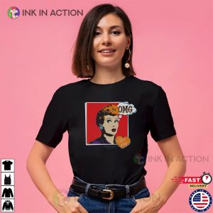 Sitcom I Love Lucy OMG Lucille Ball Vintage Graphic T shirt 3