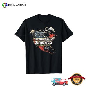 The United States Of America Map T shirt 3