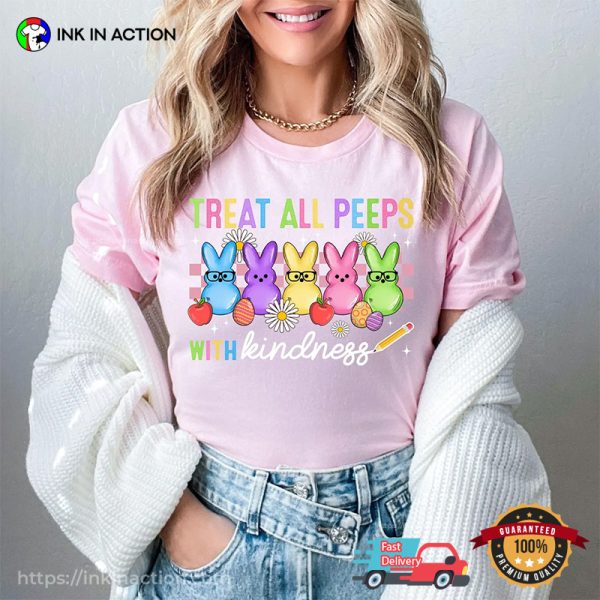 Treat All Peeps With Kindness Jelly Easter Bunny Comfort Colors T-shirt