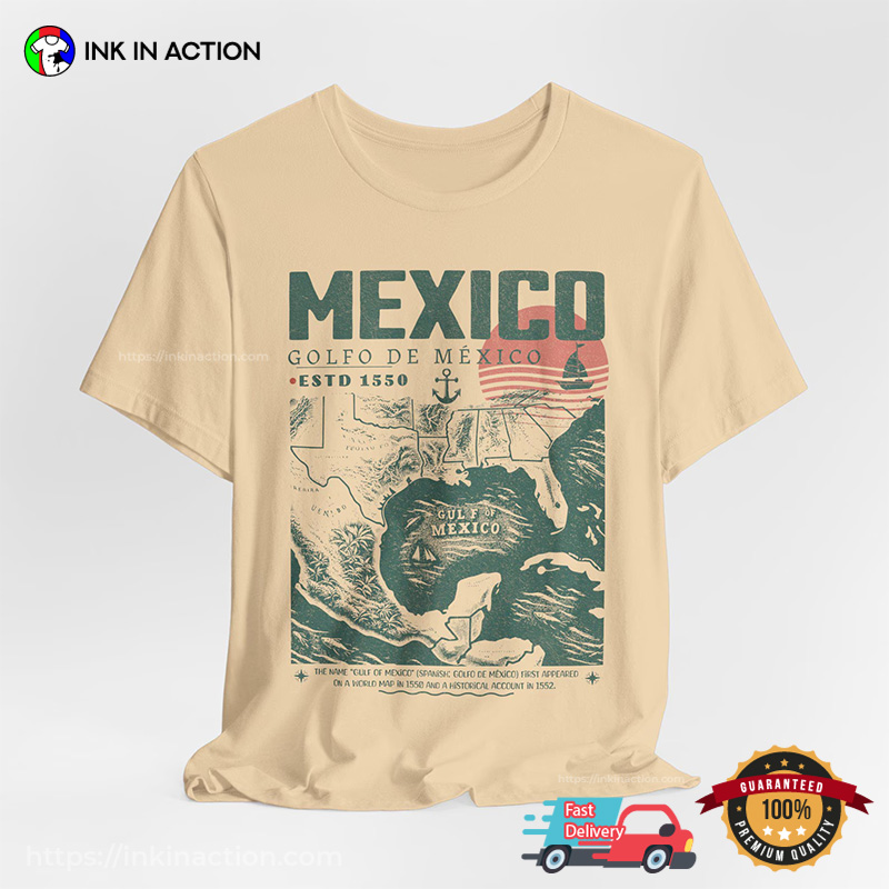 Vintage Mexico Golfo De México Estd 1550 Comfort Colors T-shirt