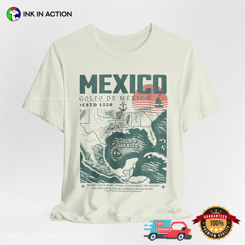 Vintage Mexico Golfo De México Estd 1550 Comfort Colors T-shirt