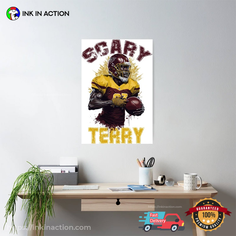 Washington Commanders Scary Terry NFL Poster Washington Commanders Scary Terry NFL Poster