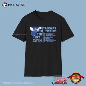Zayn Concert Stairway To The Stars Tour 2024 T shirt 2