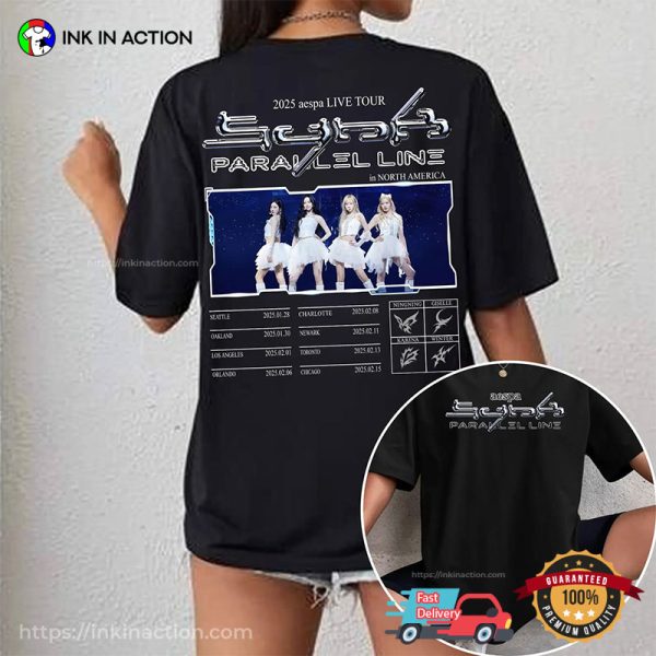 Aespa Synk Parallel Line World Tour 2025 T-shirt