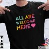 All Are Welcome Here Disability Rights T-shirt