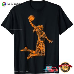 Basketball Girl Dunk Shot Doodle Shirt 3