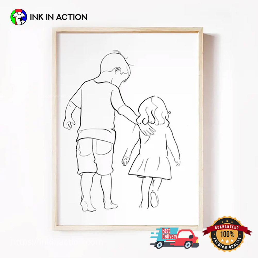 Big Brother Little Sister National Sibling Day Poster Big Brother Little Sister National Sibling Day Poster