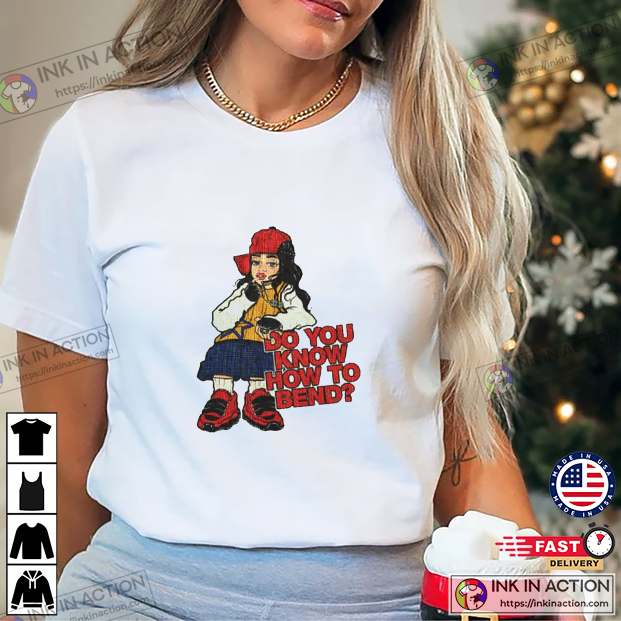 Billie Eilish Do You Know How To Bend Merchandise T-Shirt Billie Eilish Do You Know How To Bend Merchandise T-Shirt