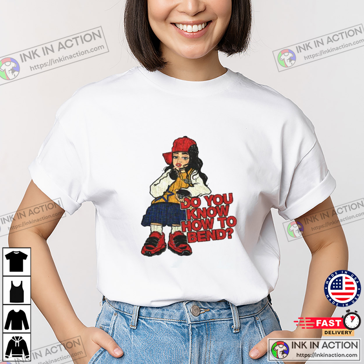 Billie Eilish Do You Know How To Bend Merchandise T-Shirt Billie Eilish Do You Know How To Bend Merchandise T-Shirt