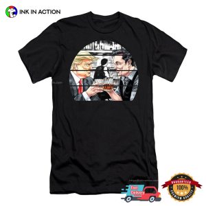 Donald Trump And Elon Musk Whiskey Celebration T-shirt