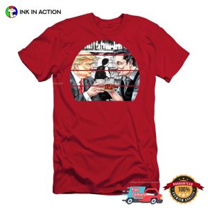 Donald Trump And Elon Musk Whiskey Celebration T shirt 2