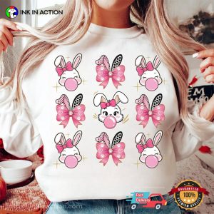 Easter Bunny Coquette Bow Cute Pink Shirt