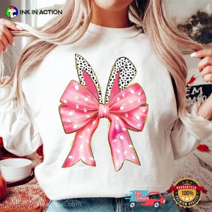 Glitter Easter Cute Bunny Coquette Vintage Shirt 3