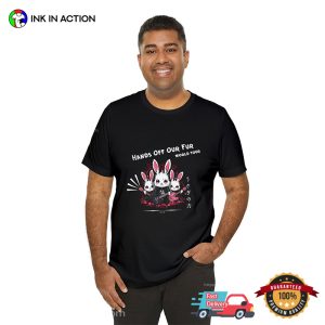 Hands Off Our Fur World Tour Cute Bunnies Band T-shirt
