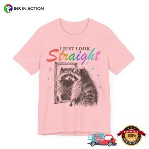 I just look straight funny lgbt Racoon Comfort Colors T shirt 2