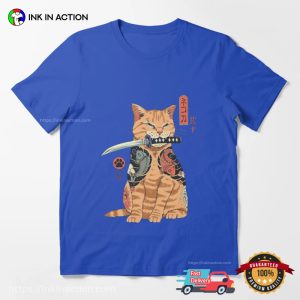 Japan Cat Samurai Art Unisex T-shirt
