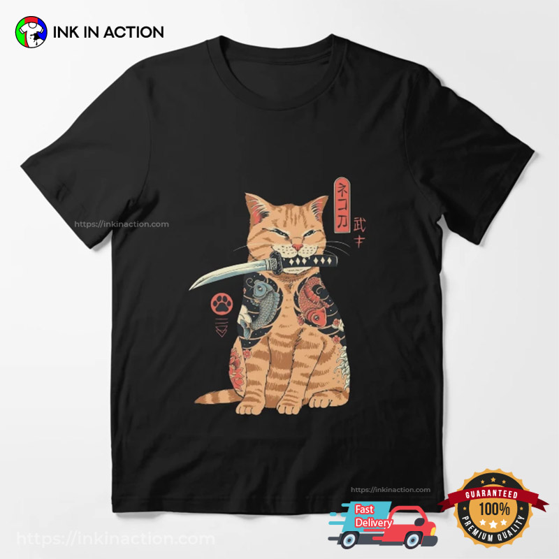 Japan Cat Samurai Art Unisex T-shirt Japan Cat Samurai Art Unisex T-shirt