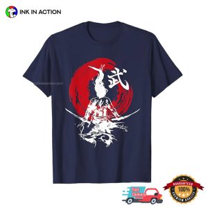 Japanese Samurai Fire Warrior Swords Art T shirt 2