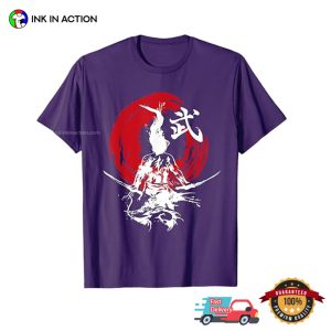 Japanese Samurai Fire Warrior Swords Art T shirt 3