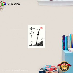 Japanese Samurai Sword Wall Art 3