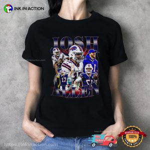 Josh Allen Collage 90s Style Graphic T-shirt