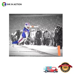 Josh Allen Touchdown Snow Play Off Poster