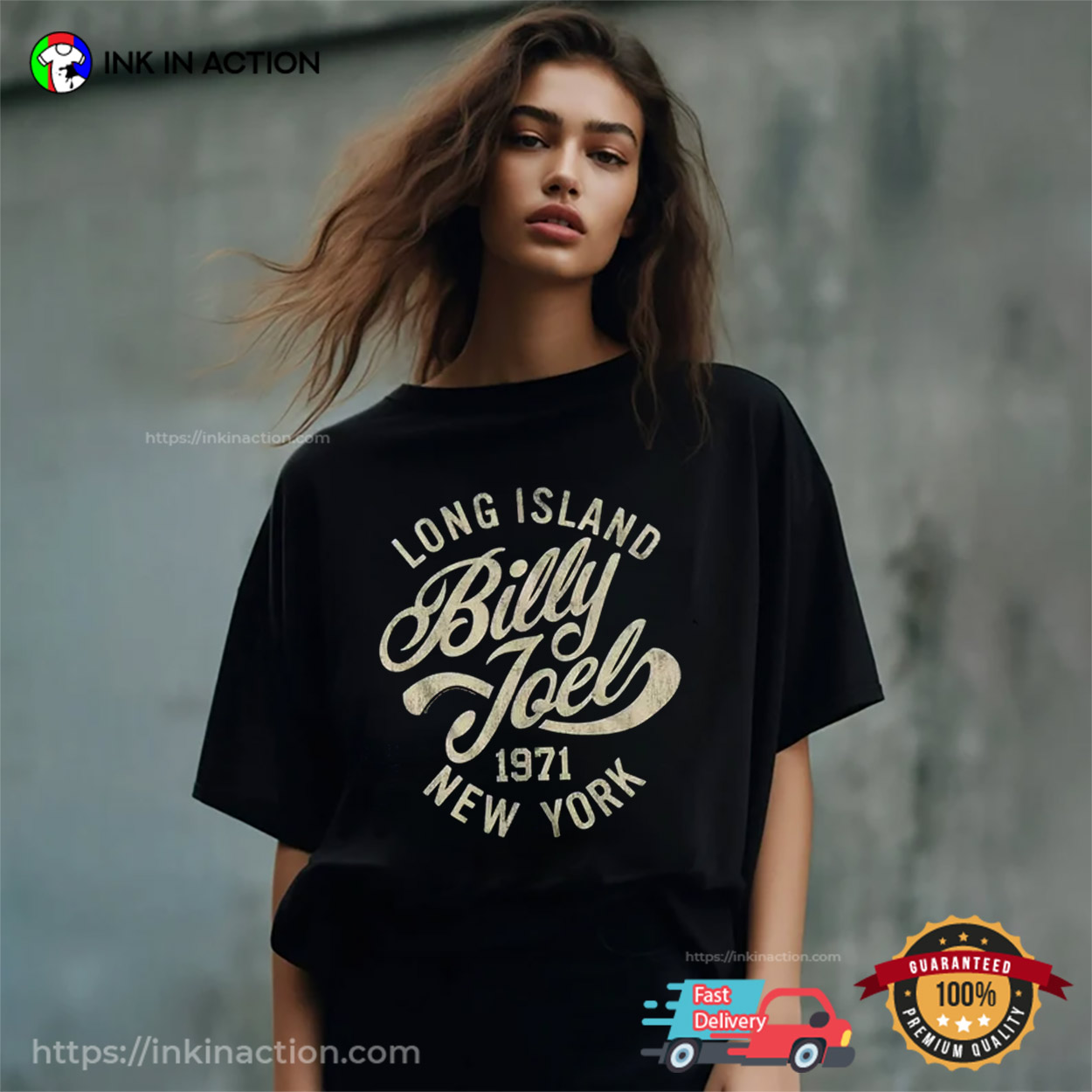 Long Island Billy Joel 1971 New York Classic T-shirt Long Island Billy Joel 1971 New York Classic T-shirt