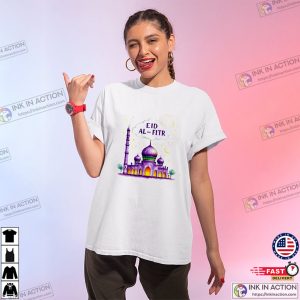 Mosque and Moon for Eid al Fitr T shirt 3
