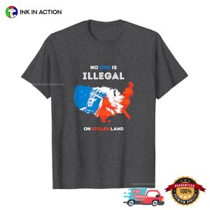 No One Is Illegal On Stolen Land indigenous Chief T shirt 3