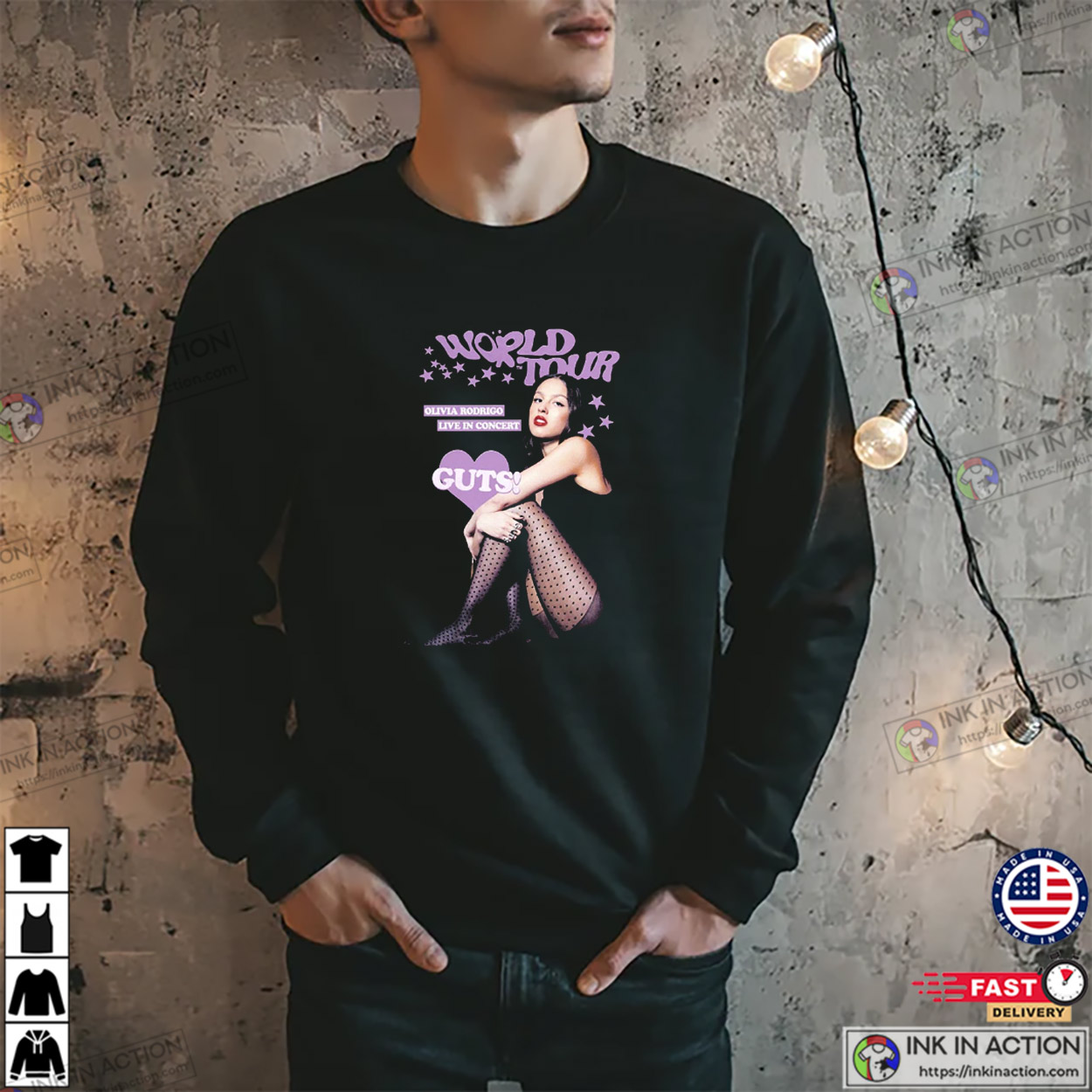 Olivia Rodrigo Live In Concert World Tour T-shirt Olivia Rodrigo Live In Concert World Tour T-shirt